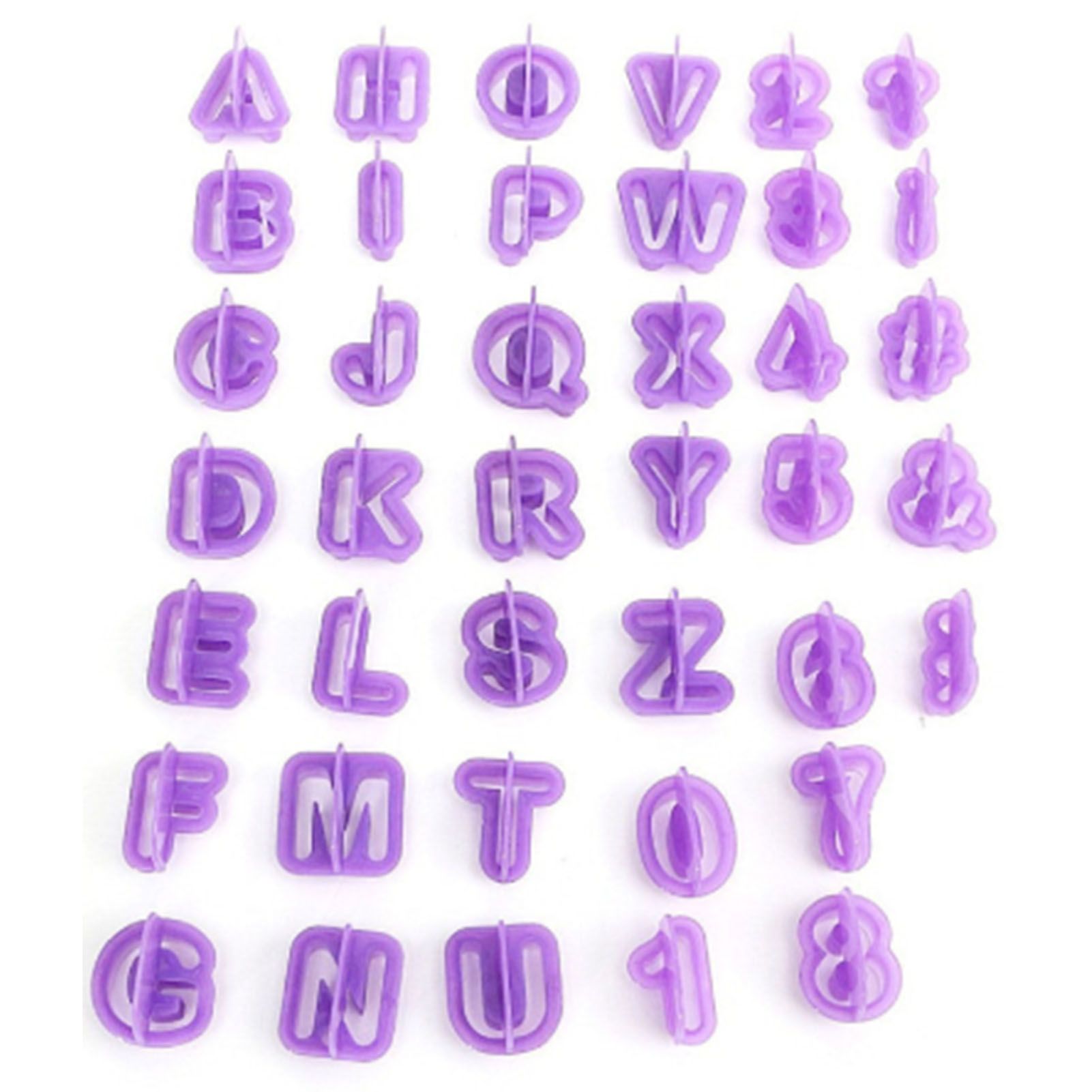 40pcs Numeral Alphabetic Cake Stencils Semiotic Food Grade Plastic Cake Topper Decorative Fillings for Home Baking โ image 2