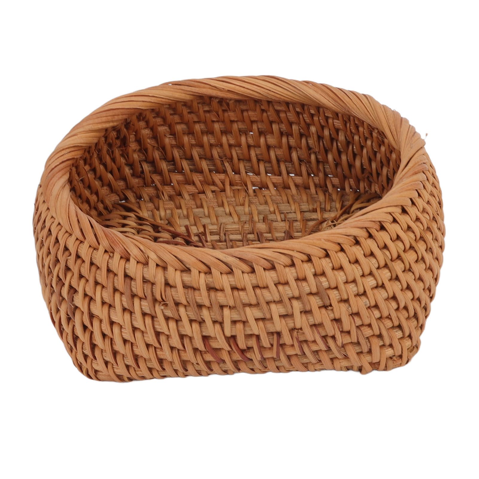 Rattan Storage Basket Hand Woven Simple Exquisite Rattan Organizer Storage Basket for Tea Sets Tableware L โ image 4