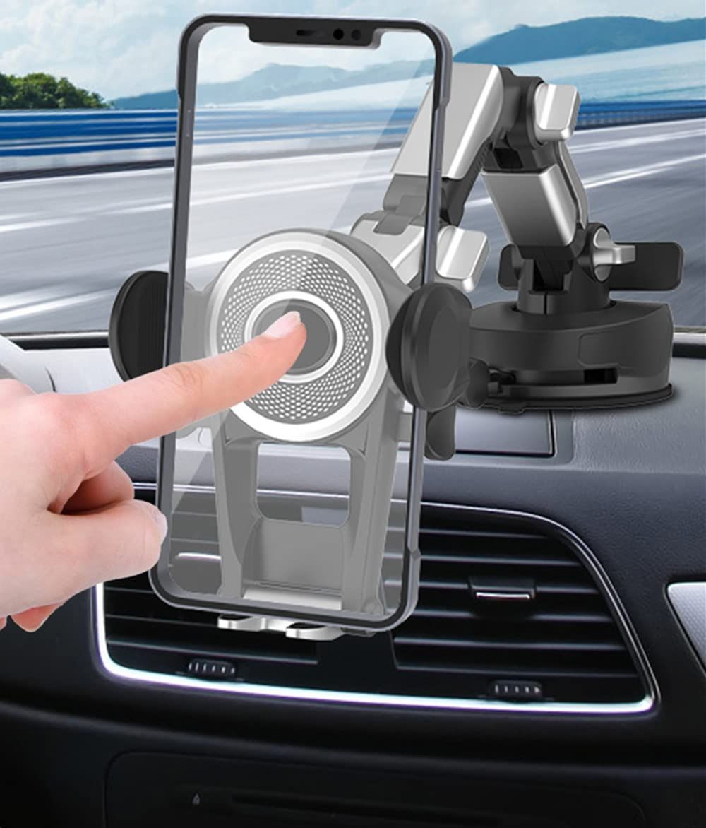 Heavy Duty Cell Phone Holder for Truck Dashboard Windshield,Long Arm,Super Suction Cup Hand Free Car Phone Holder for Smartphones — image 3