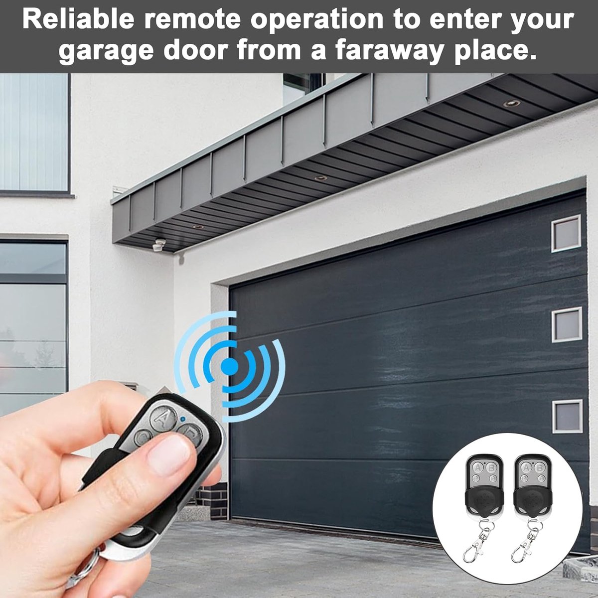 pieces - 433 MHz - Remote control - Garage door openers - Remote control for car garage door - universal garage door remote control - automatic garage door — image 2