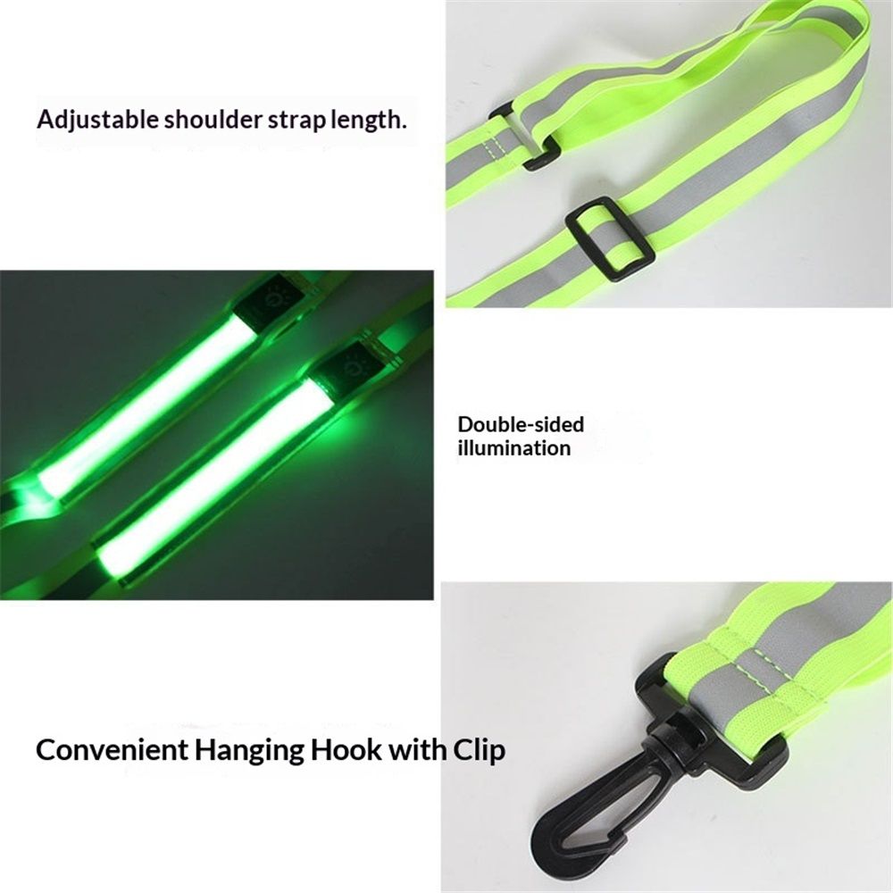 2 pack Reflective Walking Gear, Rechargeable Led Reflective Sash, Adjustable Night Walking Safety Gear, High Visibility Safety Lights for Walking at Night for — image 5