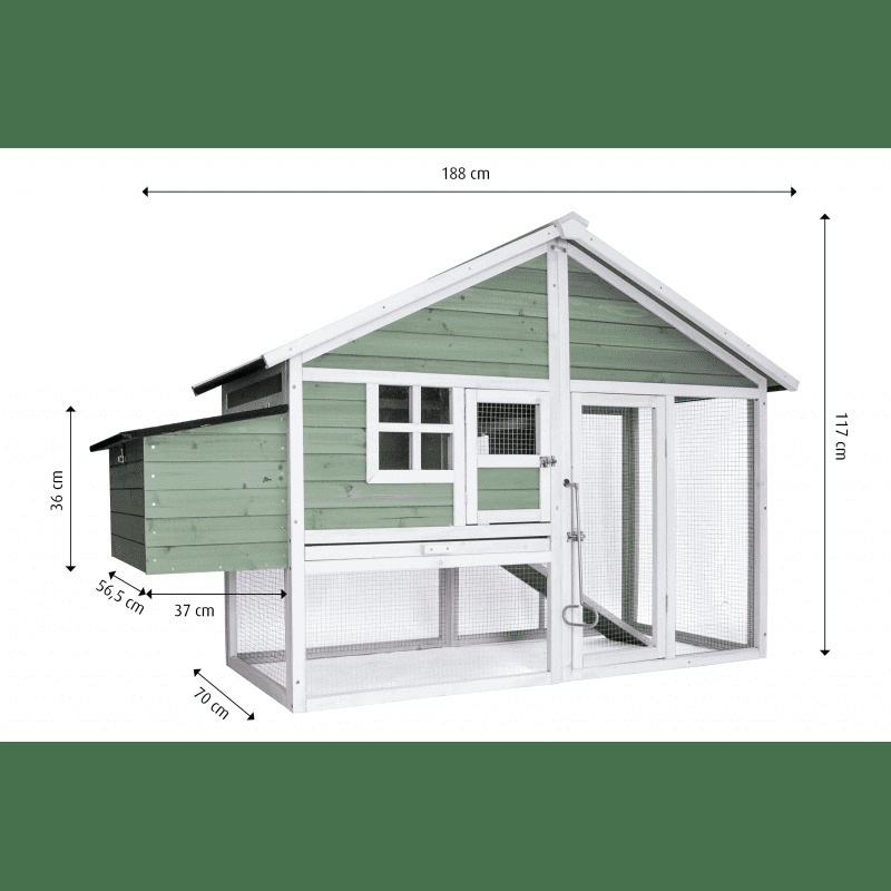YES4PETS Green Large Chicken Coop Rabbit Hutch Ferret Cat Cage Hen Chook Cat Kitten House — image 2