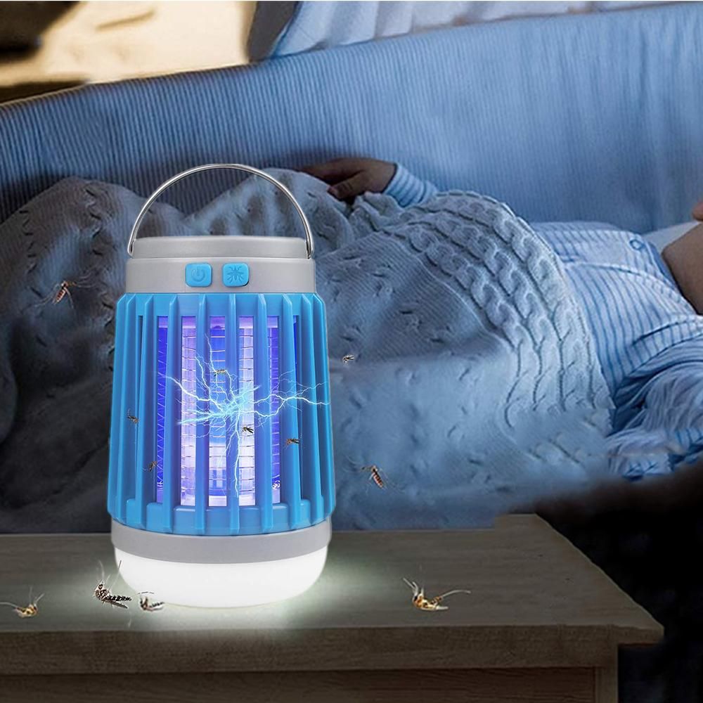 2pcs Solar and USB Mosquito Killer Camp Lamp Flashlight -Blue โ image 5