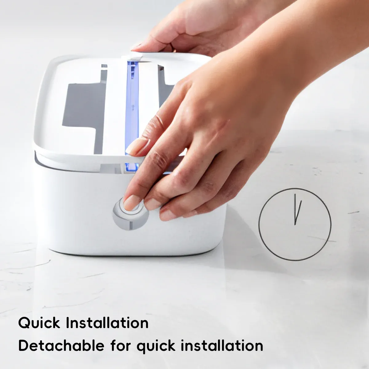 Kitchen Plastic Wrap Cutter Cling Film Dispenser Box ABS White 38.5 x 15 x 7cm — image 5