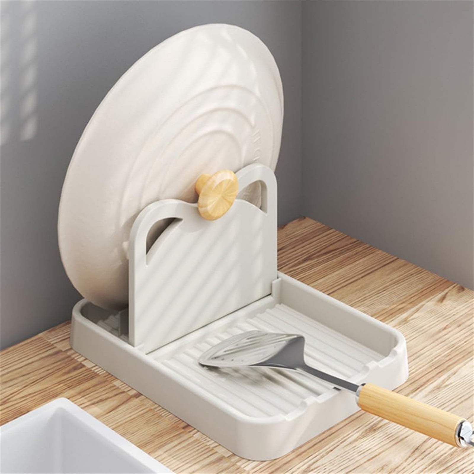 Foldable Silicone Spoon Rest with Lid, Heat Resistant Utensil Holder for Spatulas, 18.5 x 14 x 10.5 cm, Black — image 4