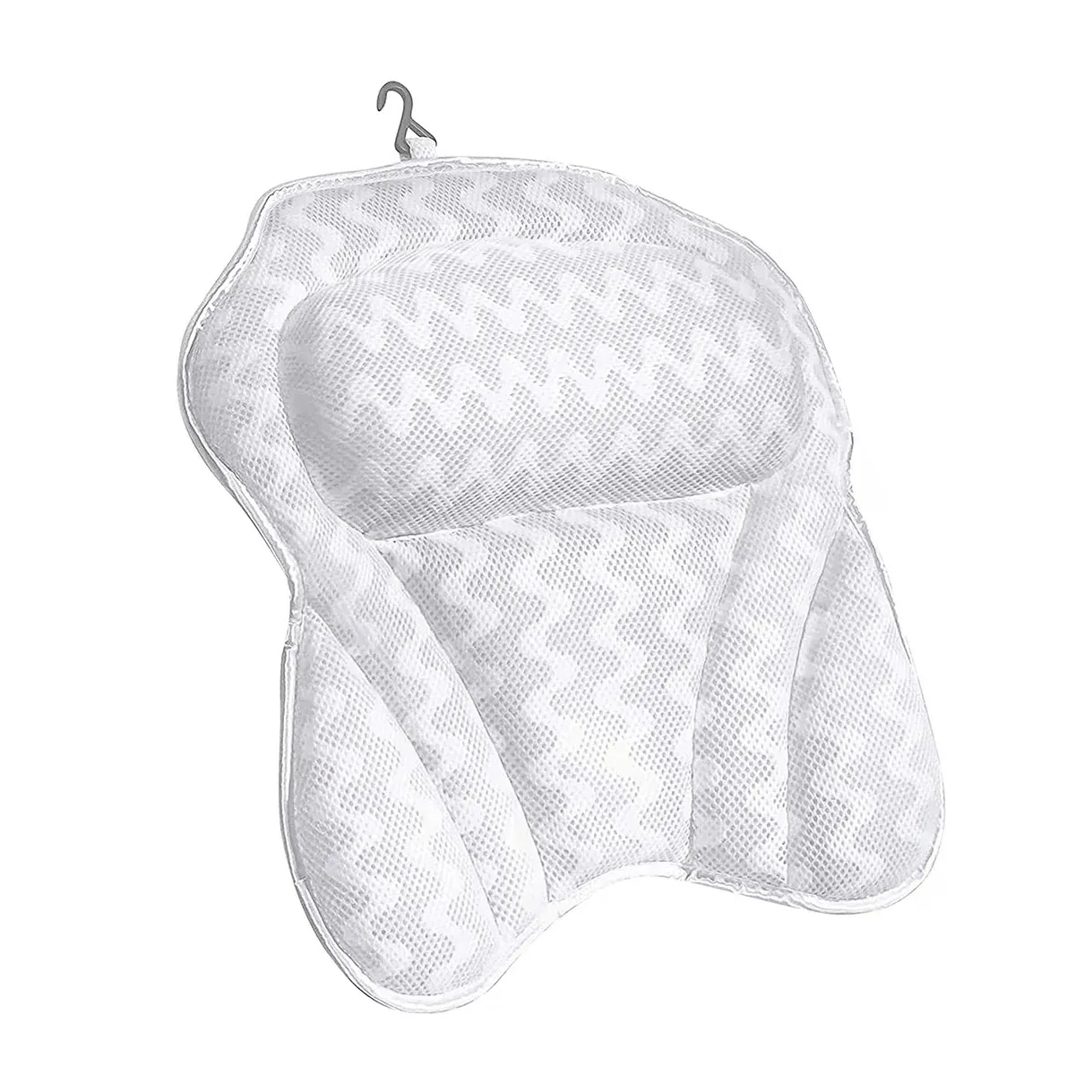 3D Breathable Mesh Bathtub Pillow Non Slip For Bathroom Spa Neck Back Support — image 2