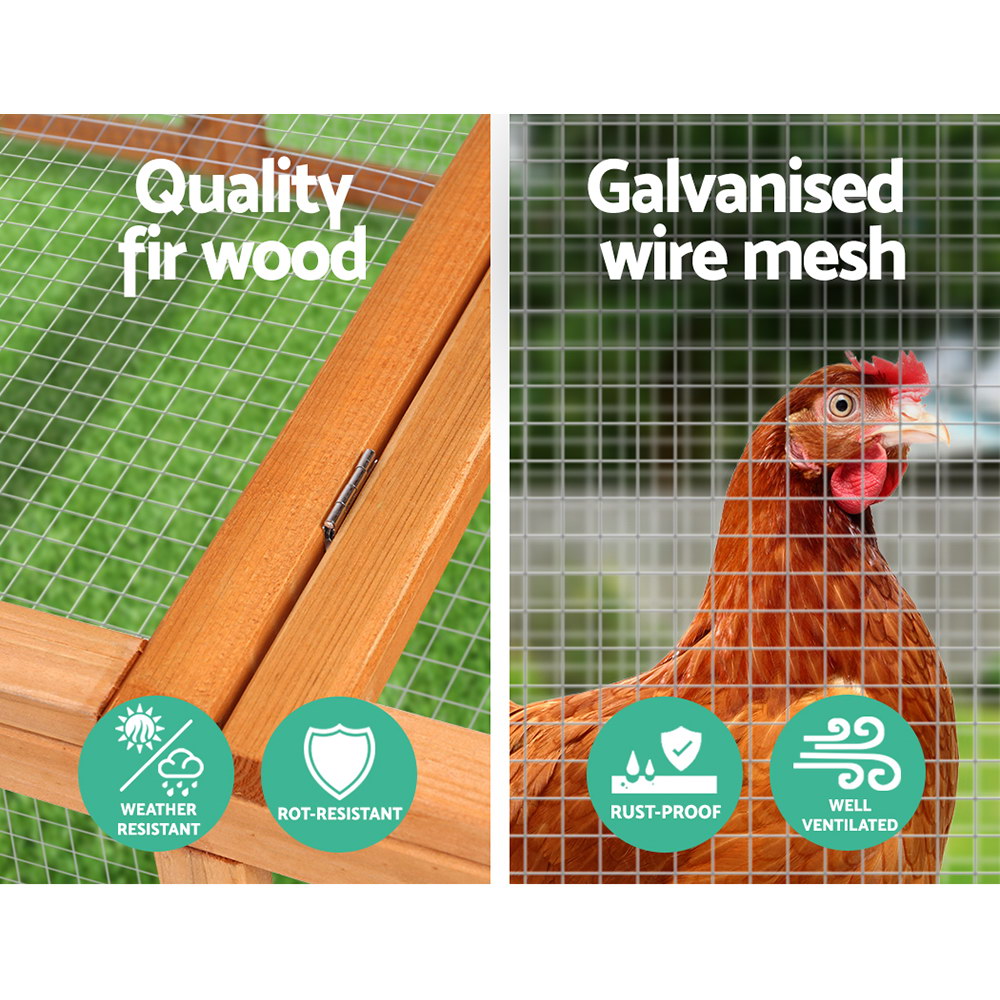 i.Pet Chicken Coop Rabbit Hutch 180cm Extra Large Wooden Chicken House Run XL Hen Cage — image 4
