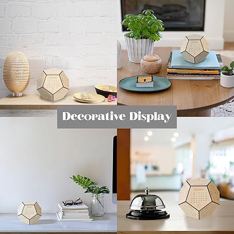 Unique Geometric Wooden Perpetual Desk Calendar - Manual DIY Block Calendar for Home & Office โ image 3