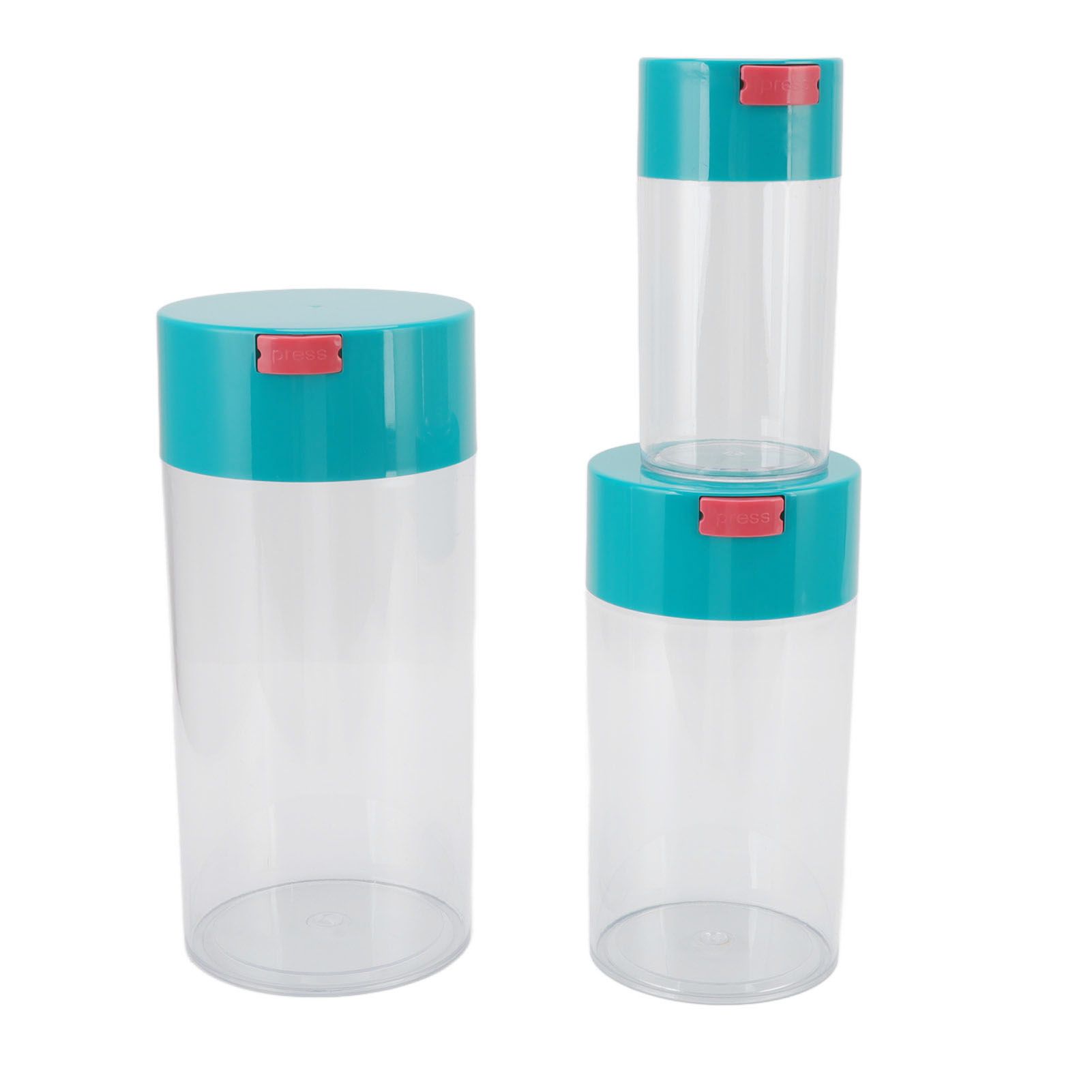 Airtight Jar Set Transparent 2100ml 1100ml 400ml Plastic Vacuum Storage Cans for Dried Fruit Coffee Bean Tea โ image 4