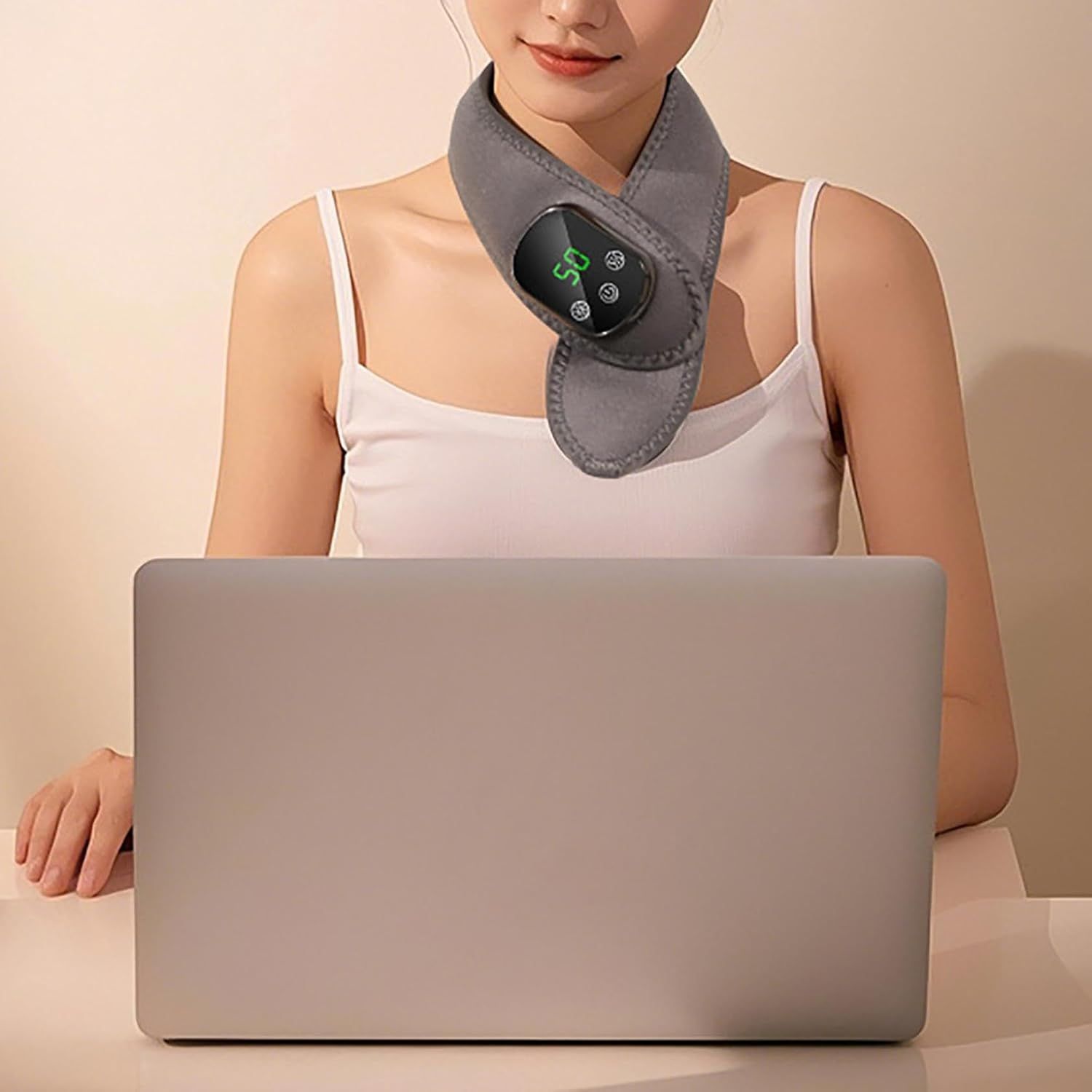Cordless Neck Heating Pad with Massage, Neck Massager with Heat, Neck Heating Pad for Pain Electric, Heated Neck Brace Wrap Soreness Stiffness Pain Relief — image 5