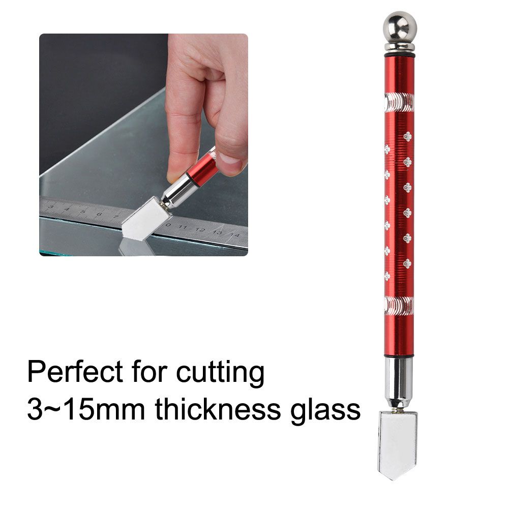 Portable Handheld Wheel Type Glass Cutter with NOn slip Handle for 3~15mm Glass Cutting(Red) โ image 4