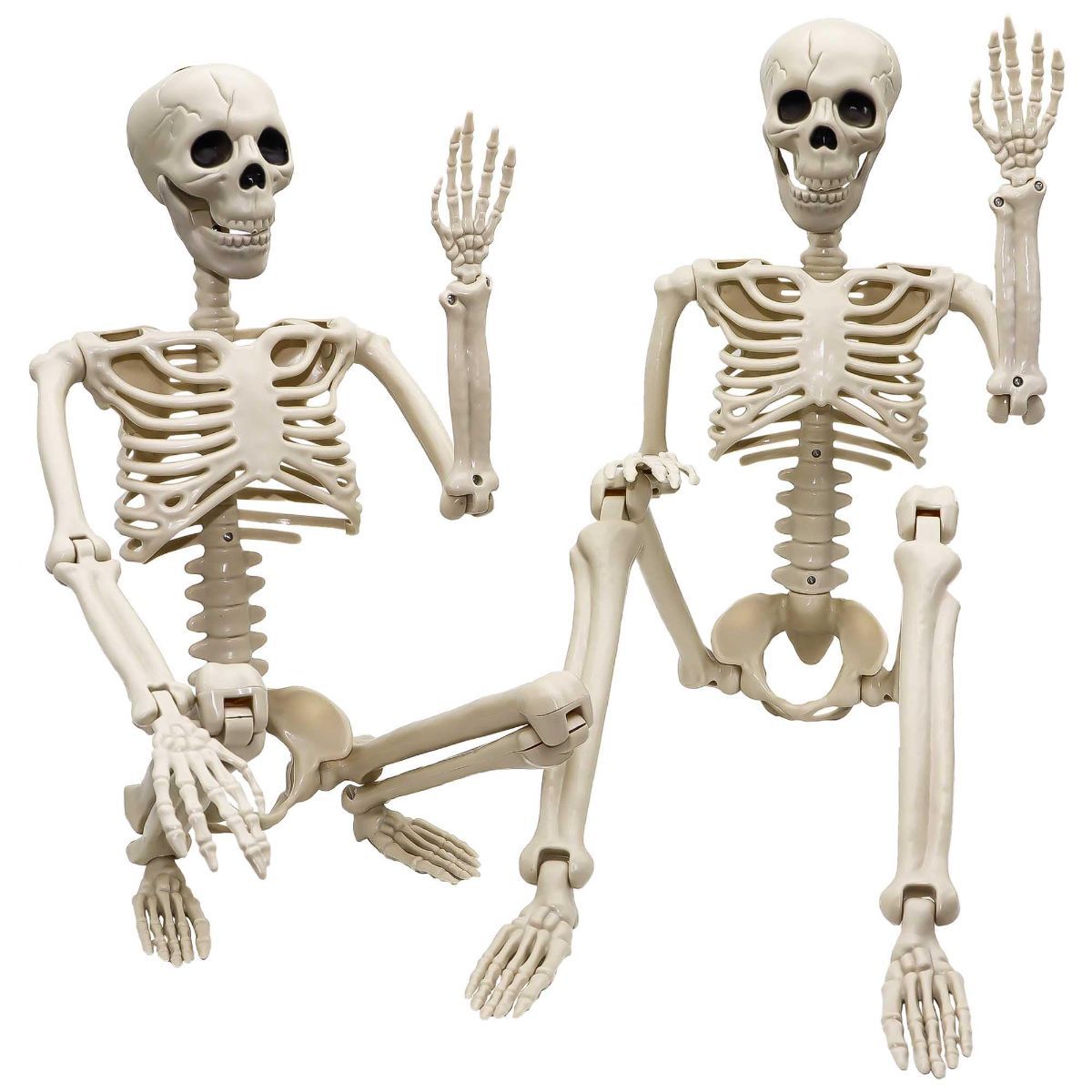 Halloween Skeleton 36-Inch Skeleton Poseable Skeleton Halloween Decorations - White - Size 1 Pcs — image 2