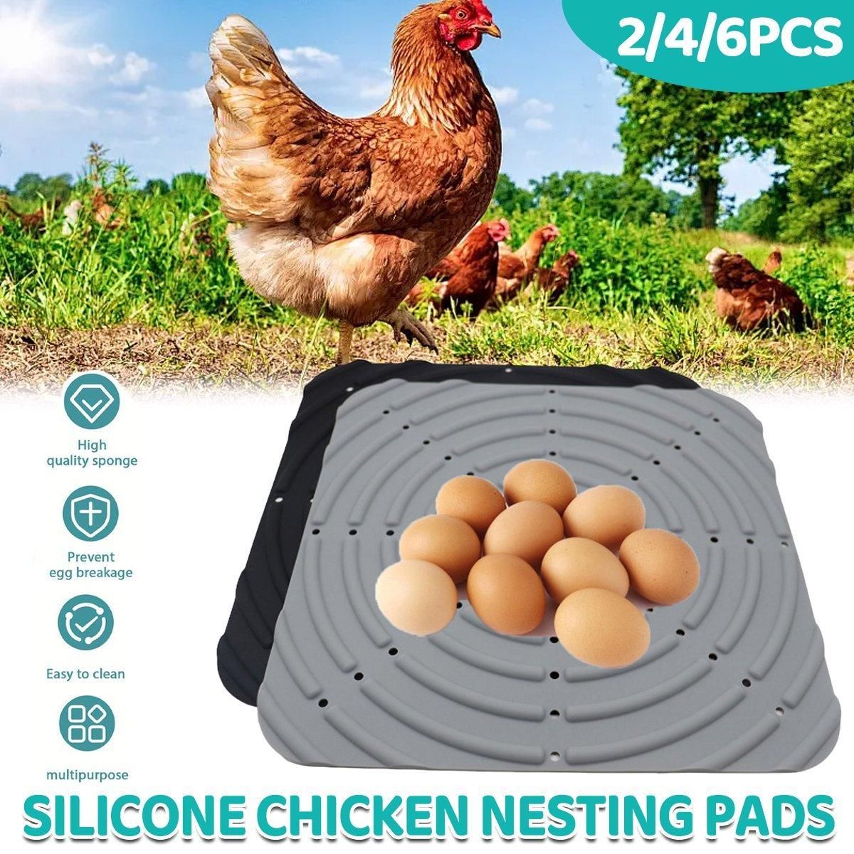 Washable Silicone Nesting Box Bedding Reusable Under Bedding for Chicken Coop - Black-2PCS — image 2
