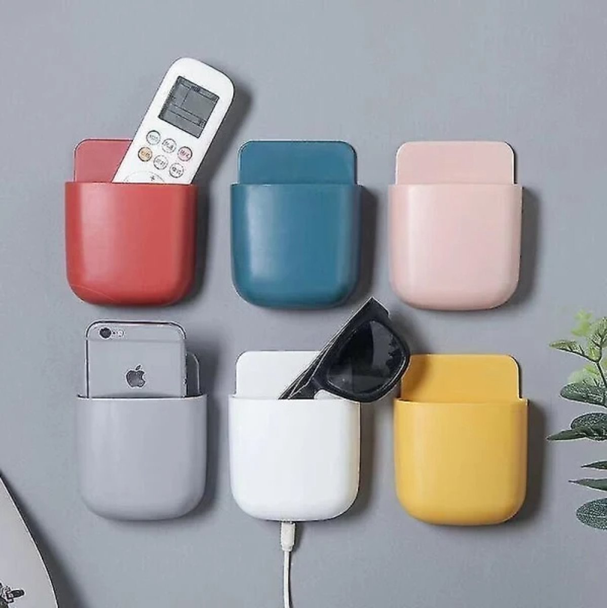 6-Piece Phone Wall Mount – Punch-Free, Storage Function — image 3