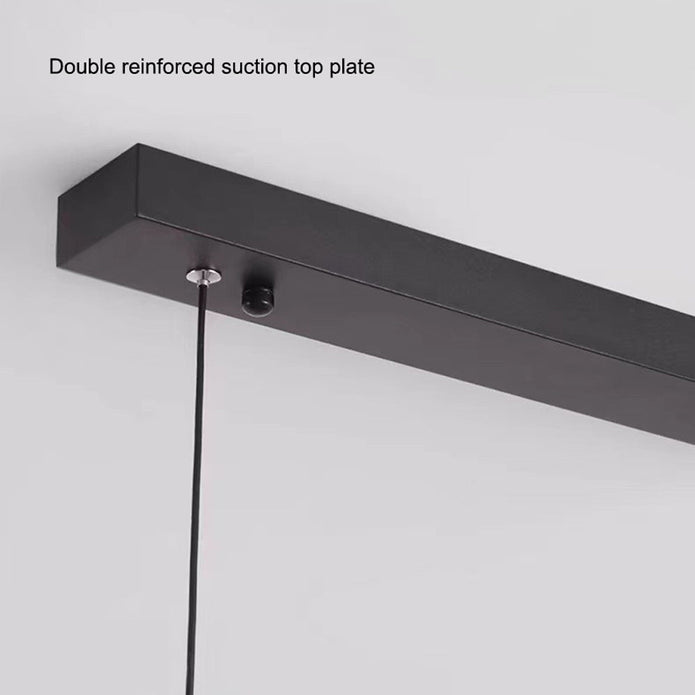 Modern Minimalist Trapezoid Pendant Light Adjustable LED Bar Light White โ image 3
