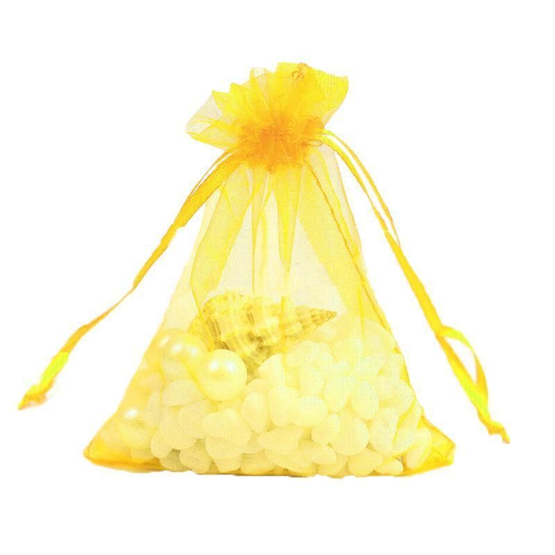 Organza Bag Sheer Bags Jewellery Wedding Candy Packaging Sheer Bags 10 × 15 cm - Gold