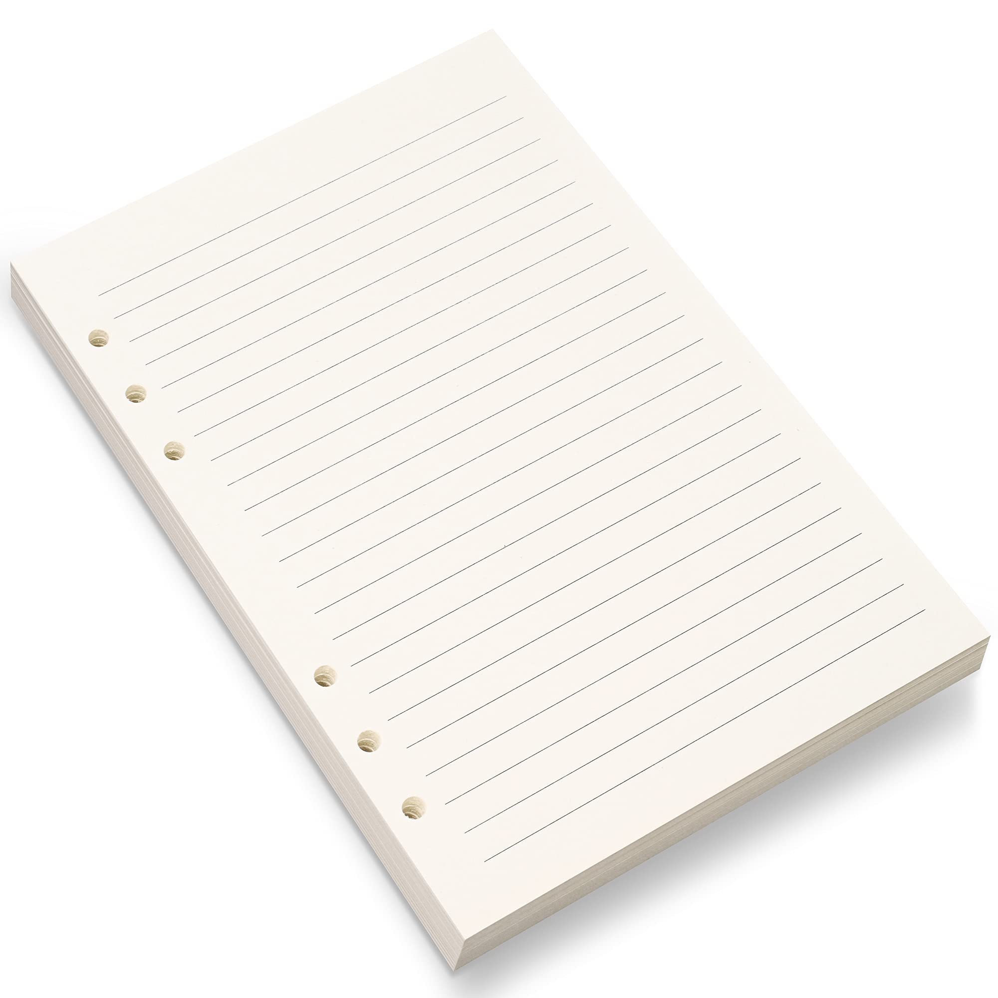 Refill A5 lined - Ring binder paper - Agenda refill - Notebook paper - Loose-leaf paper - School supplies - Office supplies - Writing pad - Notepad - 6 rings