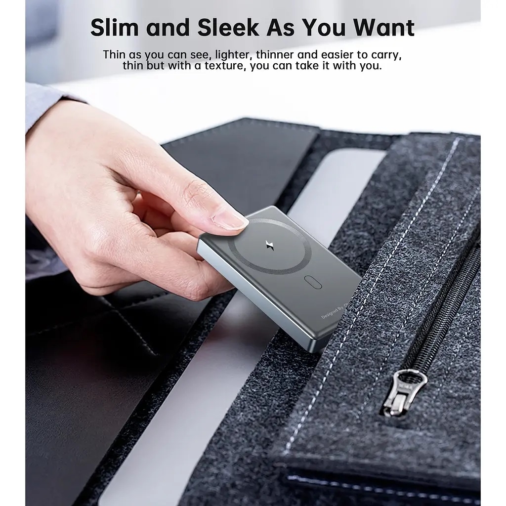 CHOETECH B739-BK 20W Slim USB-C 10000mAh Magnetic Power Bank - Black โ image 6