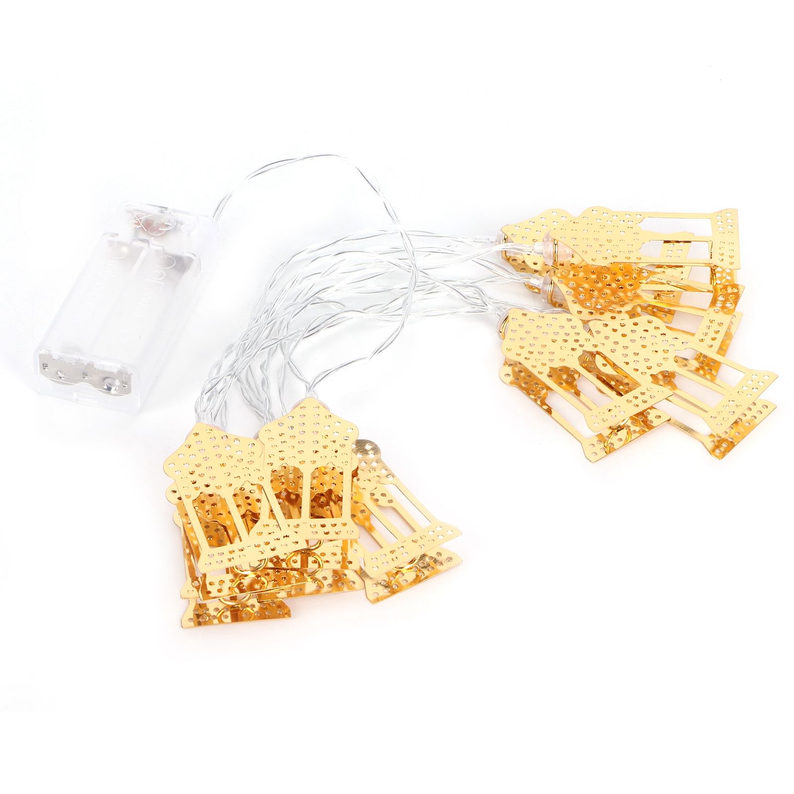 1.5m String Light Muslim Innovative Wrought Iron Ramadan Decoration Ornament Gold — image 3