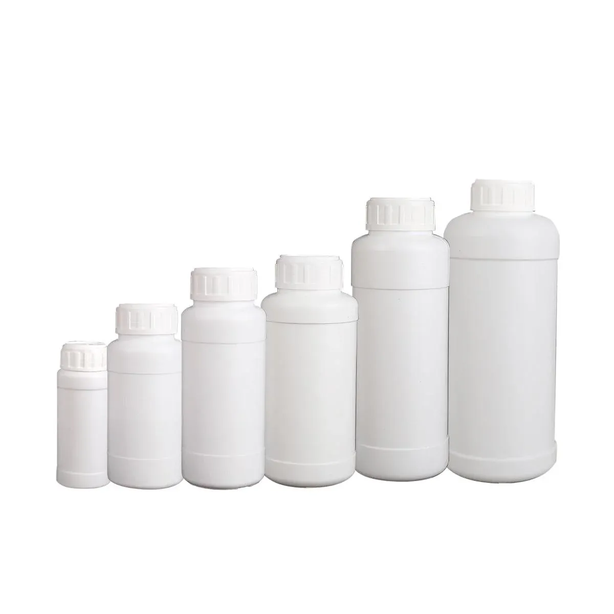 50pcs Chemical Bottle White Plastic Sample Reagent Bottles for Lab Storage - 300ml — image 3