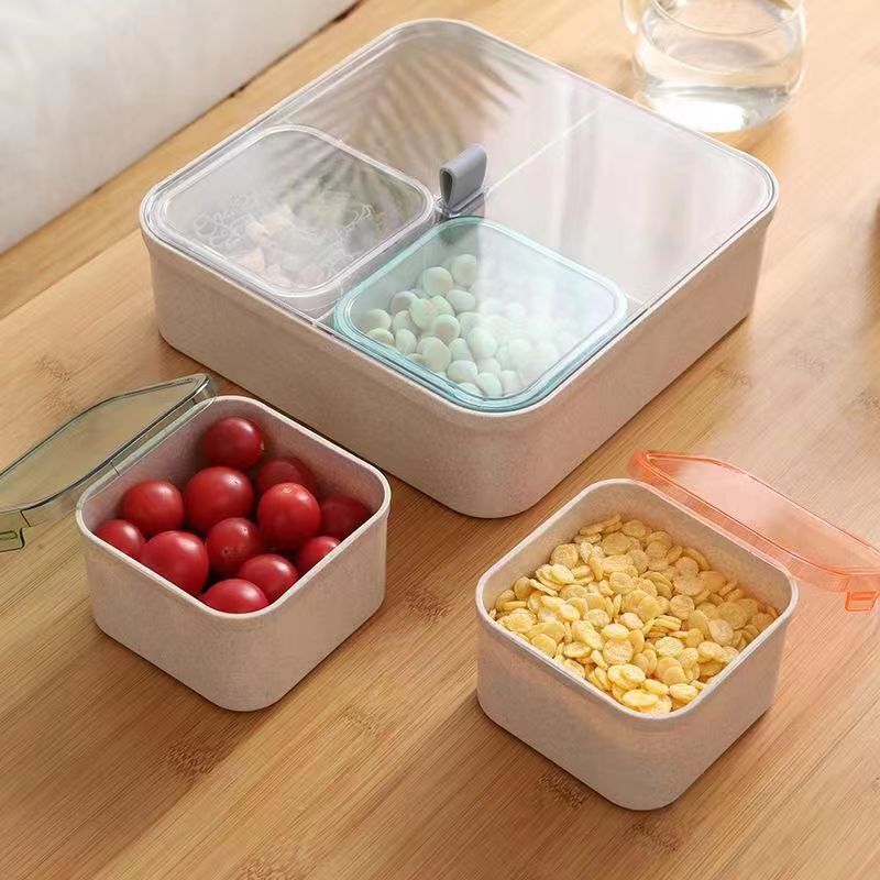 Snack Serving Tray, Appetizer Tray, 4 Compartment Food Platter Dried Fruit Tray Food Storage Containers for Fruit Cakes kitchen โ image 3