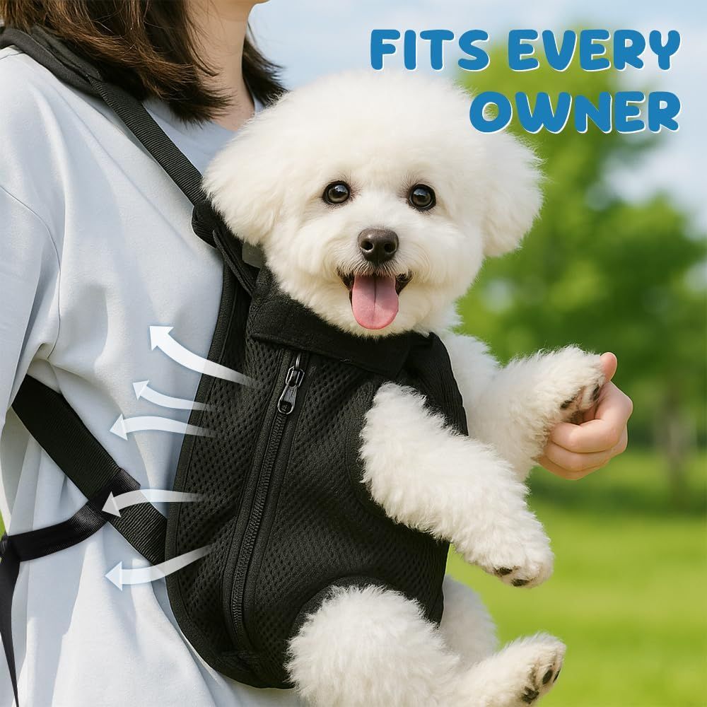 Dog Carrier Backpack Small Dog Carrier Pet Carrier Hands-Free Dog Carrier - Black / S — image 4