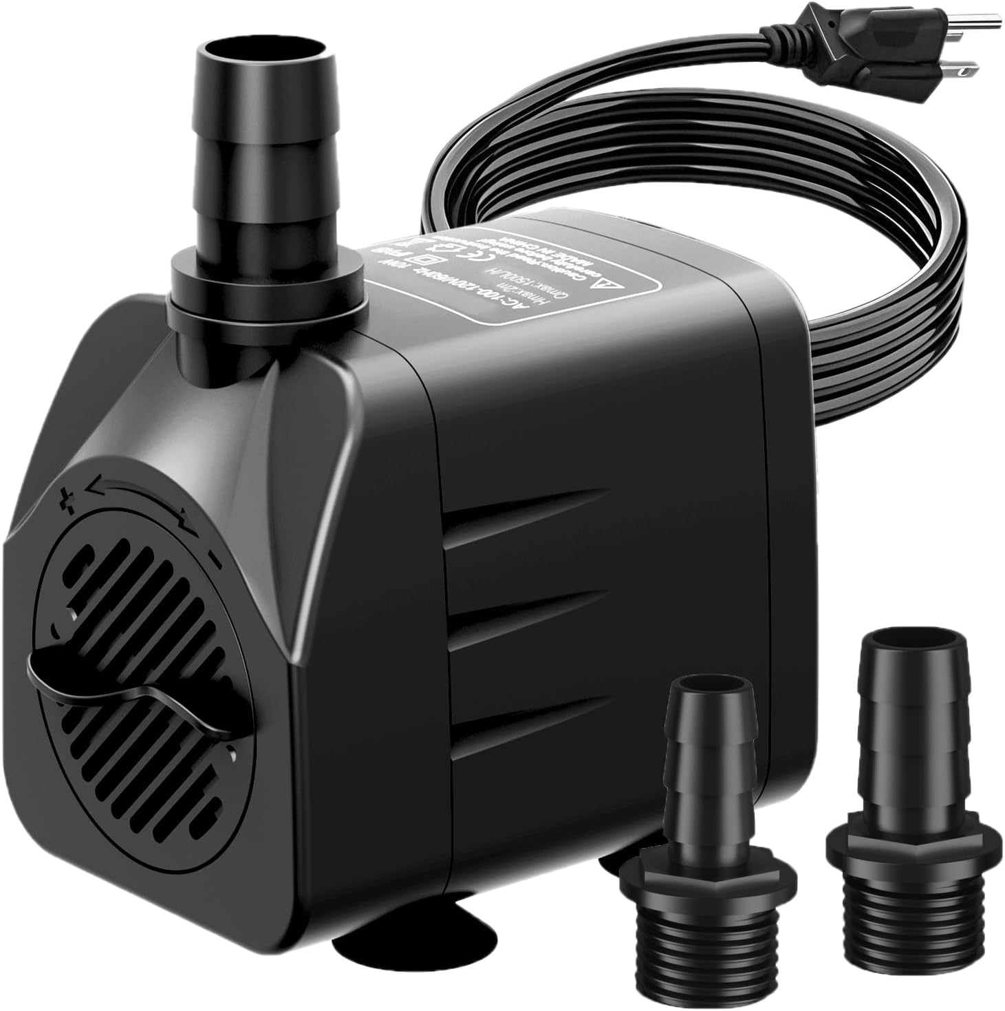 400GPH Submersible Water Pump, Ultra Quiet Fountain Pump for Ponds, Aquariums, Fish Tanks and Hydroponics. Adjustable Flow with 10ft Power Cord