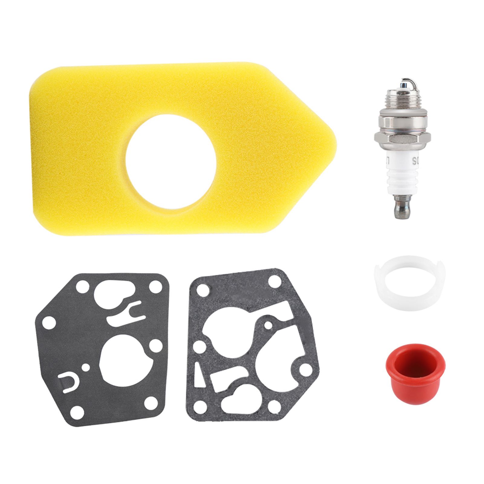 Carburetor Diaphragm Gasket Air Filter Spark Plug Kit for Briggs & Stratton Many Small Engines — image 4