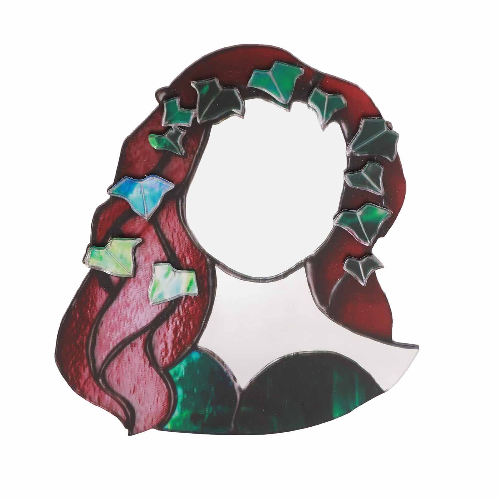Glass Poison Ivy Mirror Glass Decorative Mirror for Entryway Bedroom Bathroom โ image 2