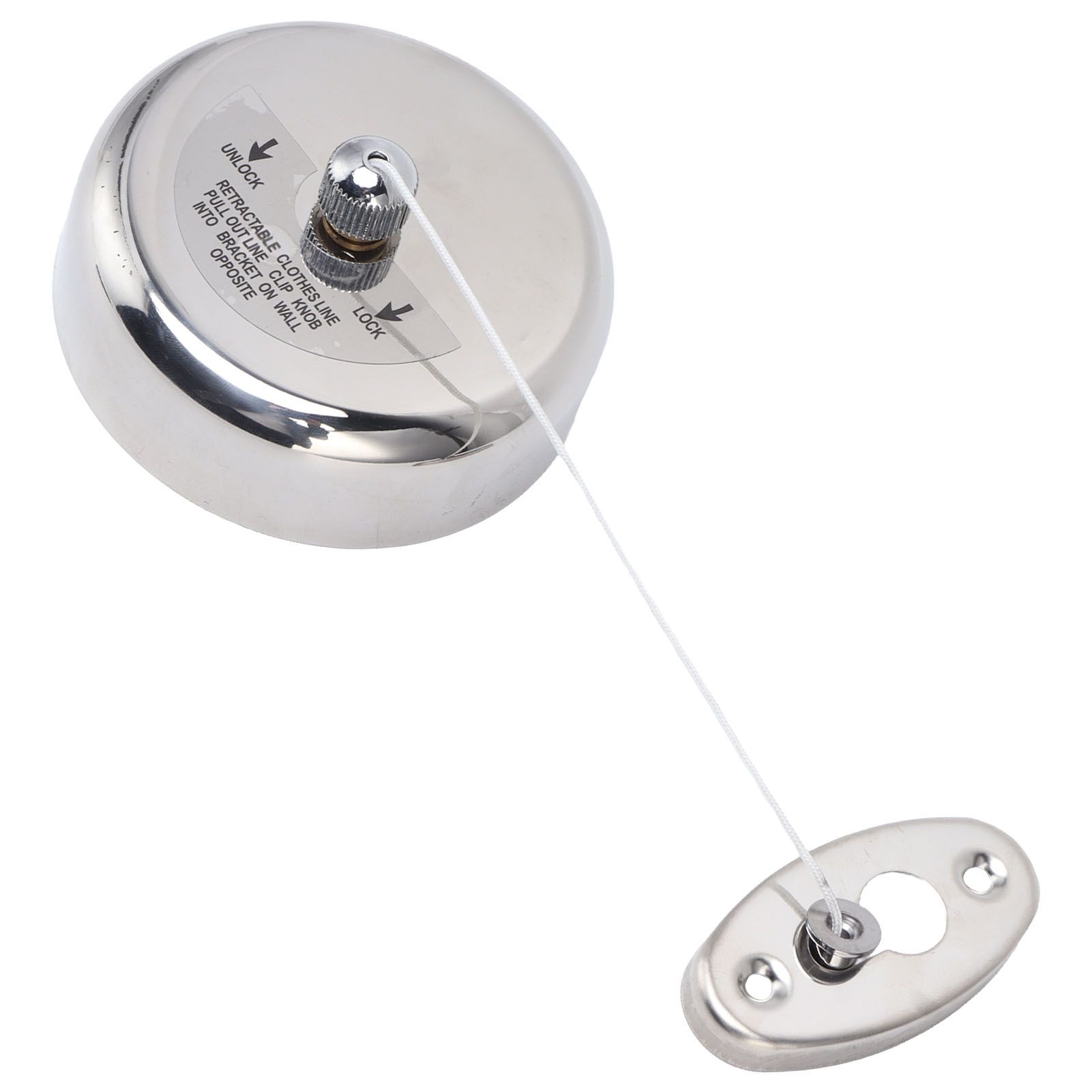 Clothesline 304 Stainless Steel Nylon Cord Space Saving Retractable 9ft/2.8m Indoor Clothesline — image 5