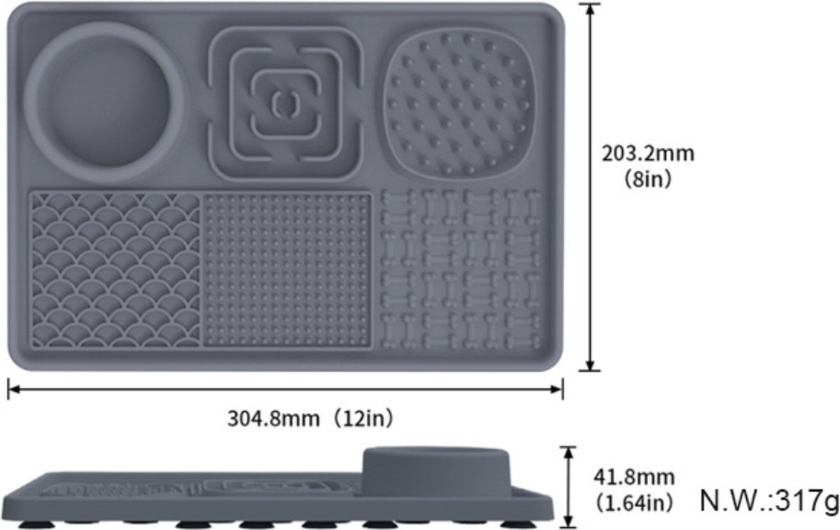 Lick Plate - Lick Mats for Dogs - Dog Snuffle Mat - Lick Mat - Feeding Mat - Slow Feeder - Anti-Gulp - Distraction Pad - For Dog Bathing, Training, Coat Care — image 5