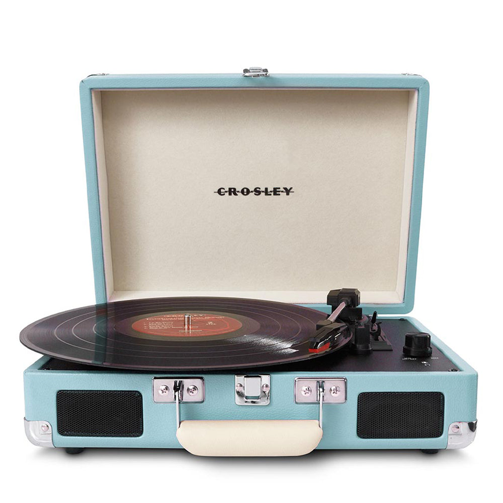 Crosley Cruiser Bluetooth Portable Turntable - Turquoise + Gadhouse Vinyl Rack Bundle - Black — image 3