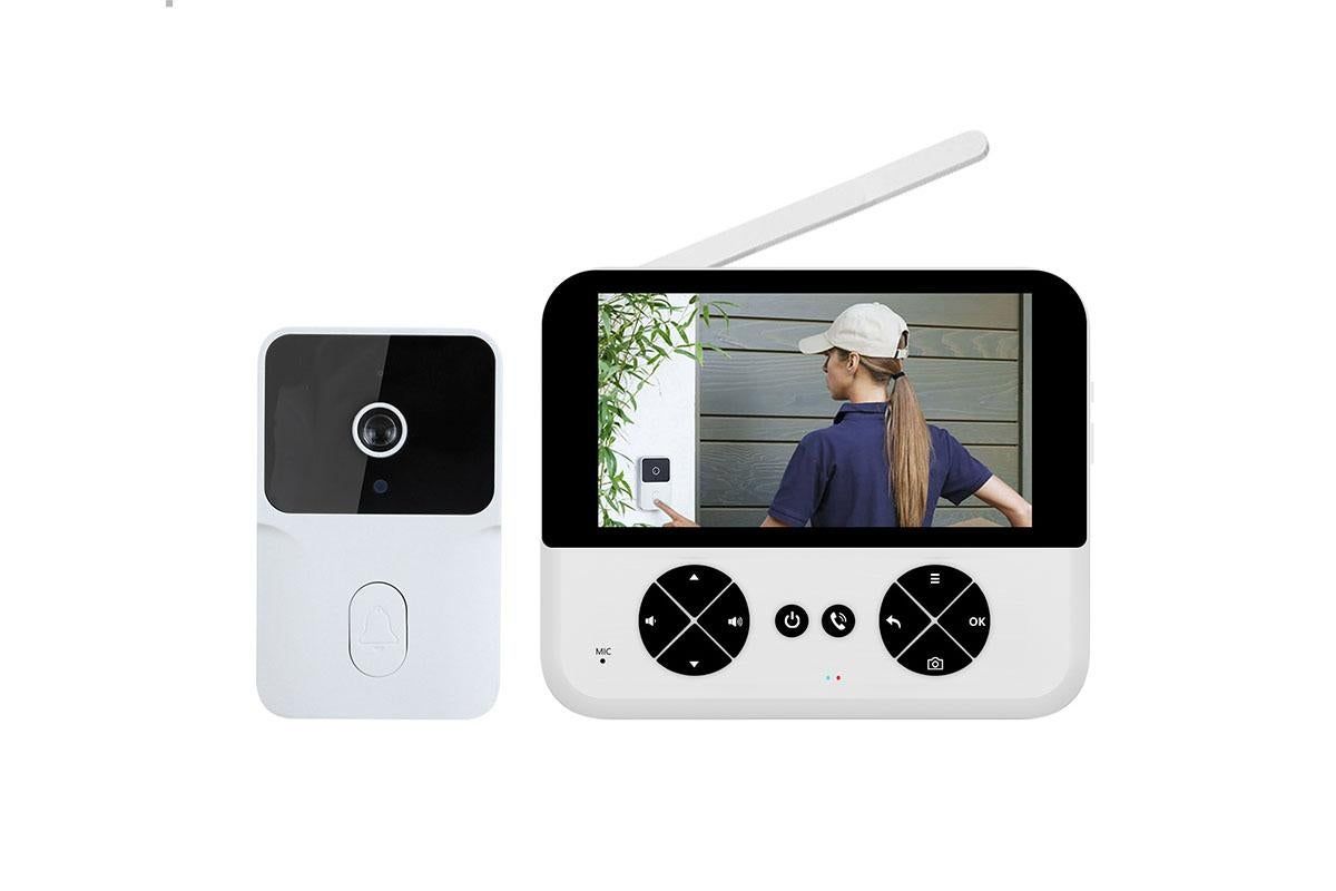 Wireless Doorbell Camera Video Door Bell Smart Intercom Security Phone Camera Indoor Outdoor - White โ image 2