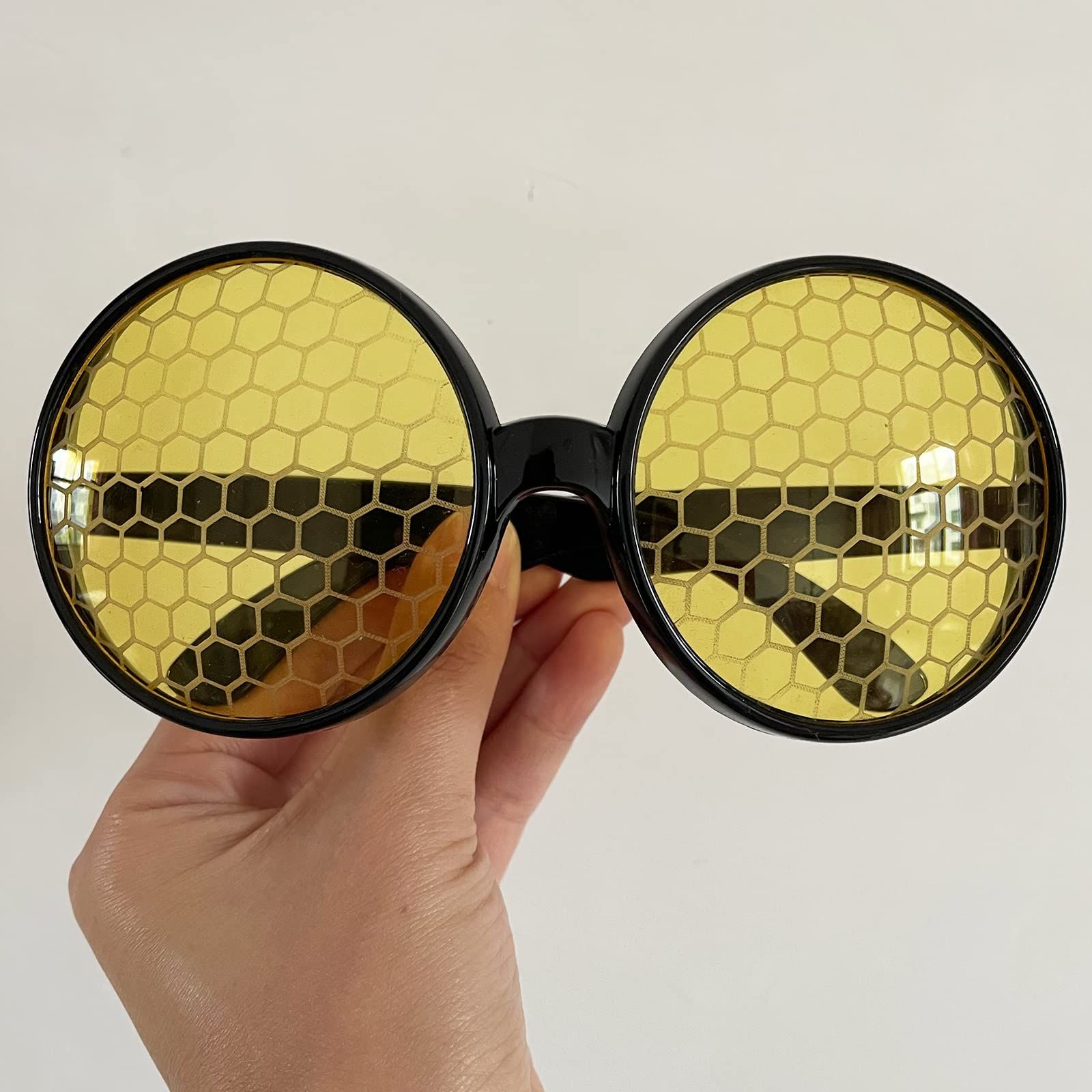 2 Pcs Halloween Bee Headband Honeycomb Eyeglasses Glasses Bumblebee Honeybee Hair Hoops Bands Bumble Bee Headpiece — image 5