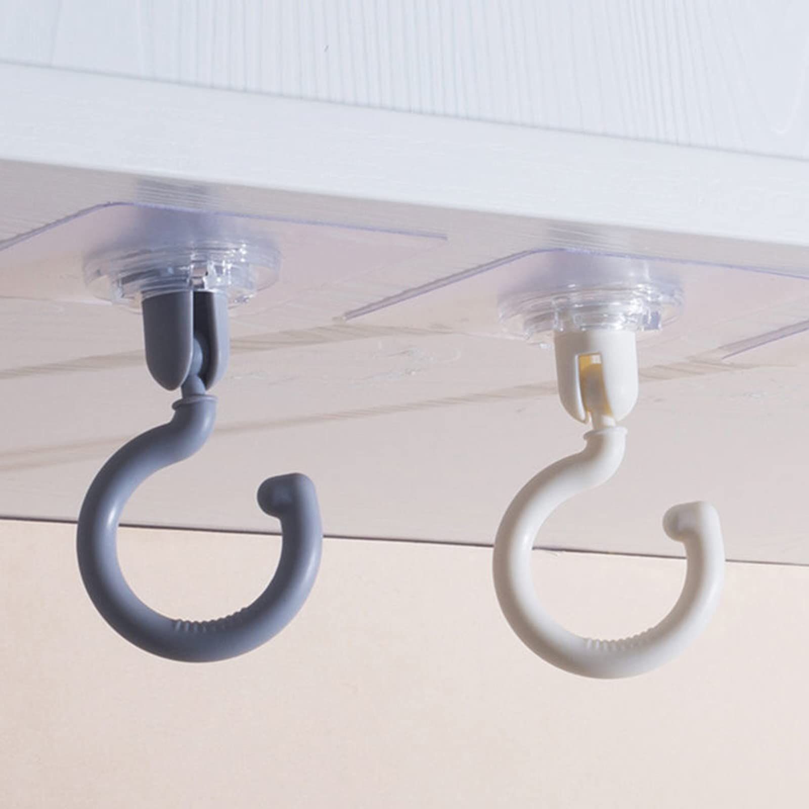 360 Degree Kitchen Self-Adhesive Wall Hook, Strong Household Portable Hook Multifunction Rotatable Hook Rack Wall Sticker (3pcs) — image 4