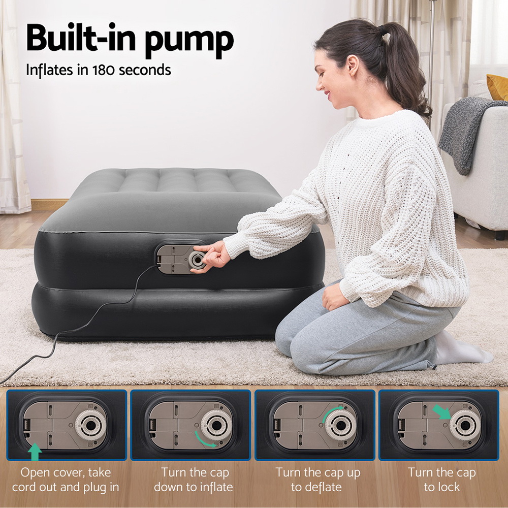 Bestway Air Mattress Single Inflatable Bed 46cm Airbed Black โ image 6