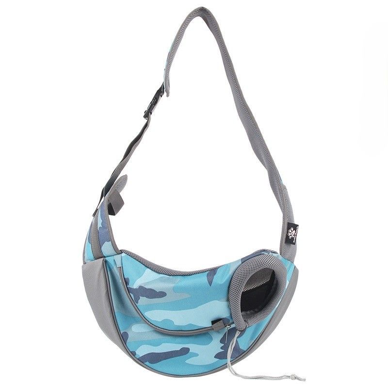 Upgraded Camouflage Pet Sling Bag for Small Dogs and Cats – Lightweight Oxford Shoulder Carrier with Breathable Mesh, Adjustable Strap, and Handy