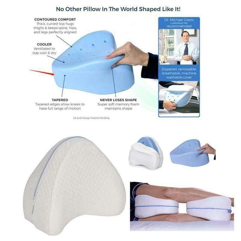 Knee Support Ergonomic Memory Foam Leg Pillow Cushion Washable Cover — image 6