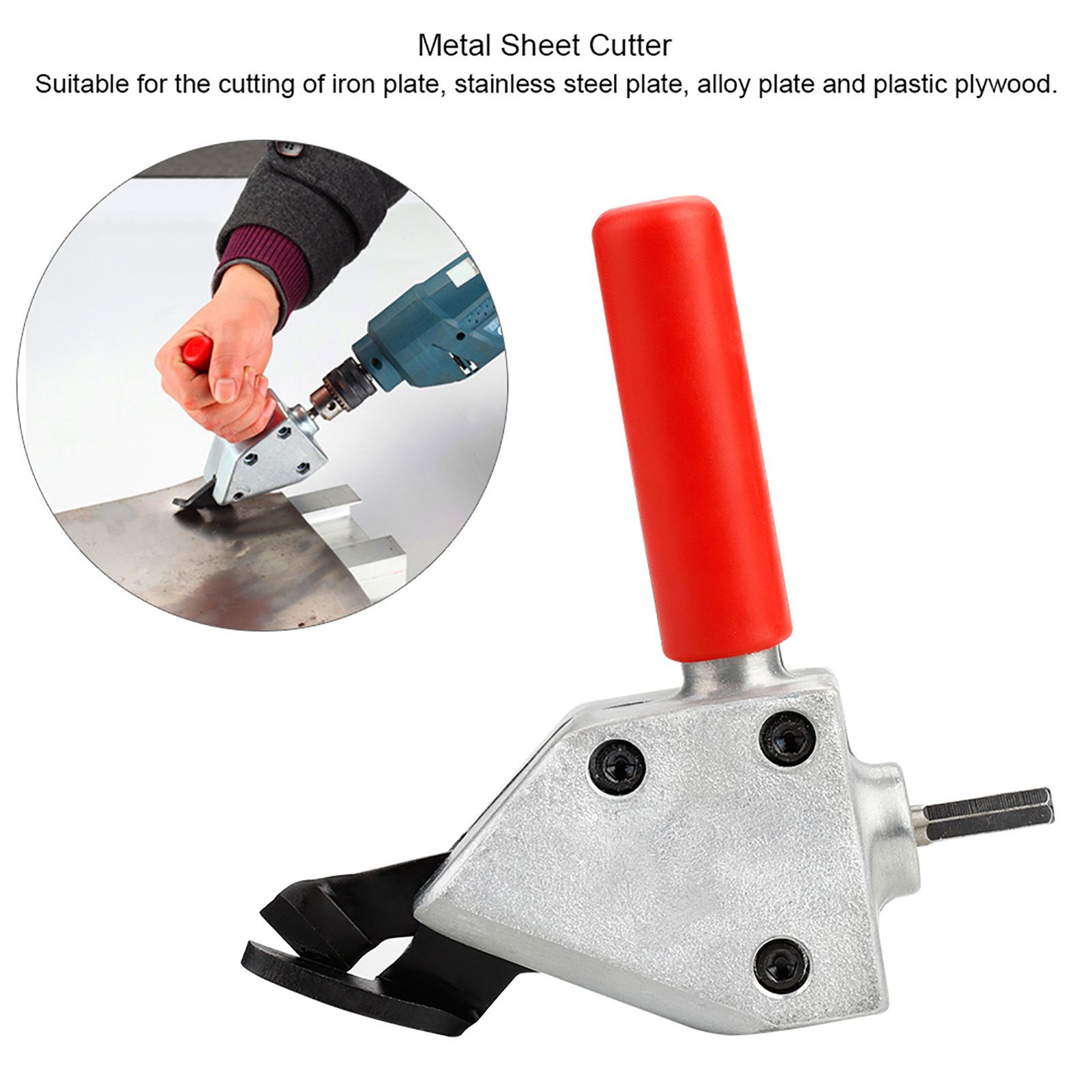 Metal Nibbler Steel Iron Sheet Saw Cutter Cutting Tool Electric Drill Attachment Accessories — image 2