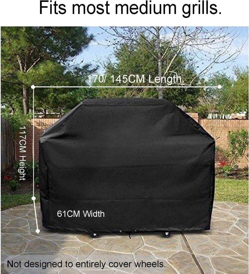 Heavy Duty Grill Cover 210D Oxford Waterproof UV Protection, 145 × 61 × 117 cm — image 3
