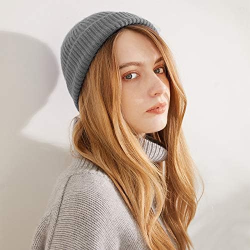 Trawler Beanie Watch Hat Roll up Edge,Winter Warm Knit Caps Fisherman Unisex — image 5