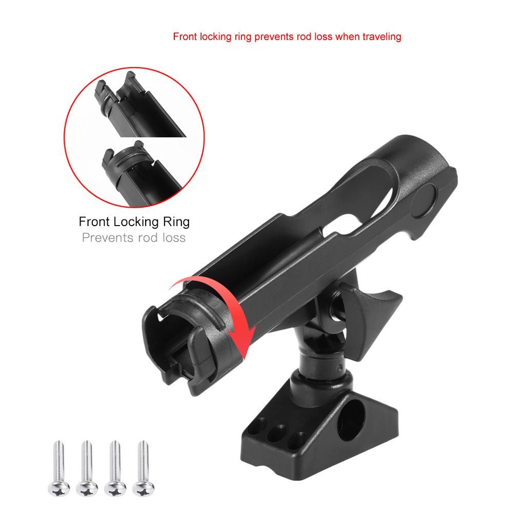 Fishing Rod Holder Boat Rods Holder Adjustable Rods Holder 360 Degree Rotatable Kayak Fishing Boat Rod Holder Mount