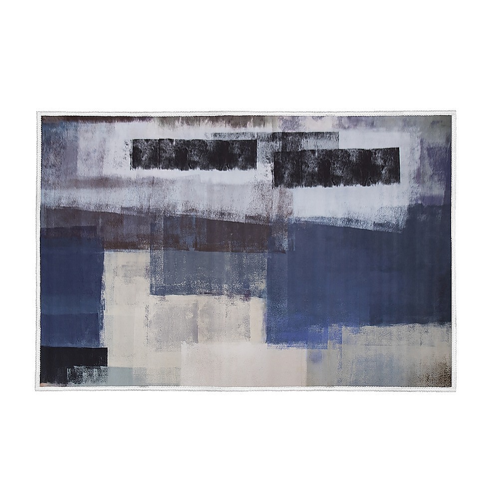 200x300cm Large Floor Blue Abstract Rug – Modern Area Carpet for Bedroom & Lounge — image 2