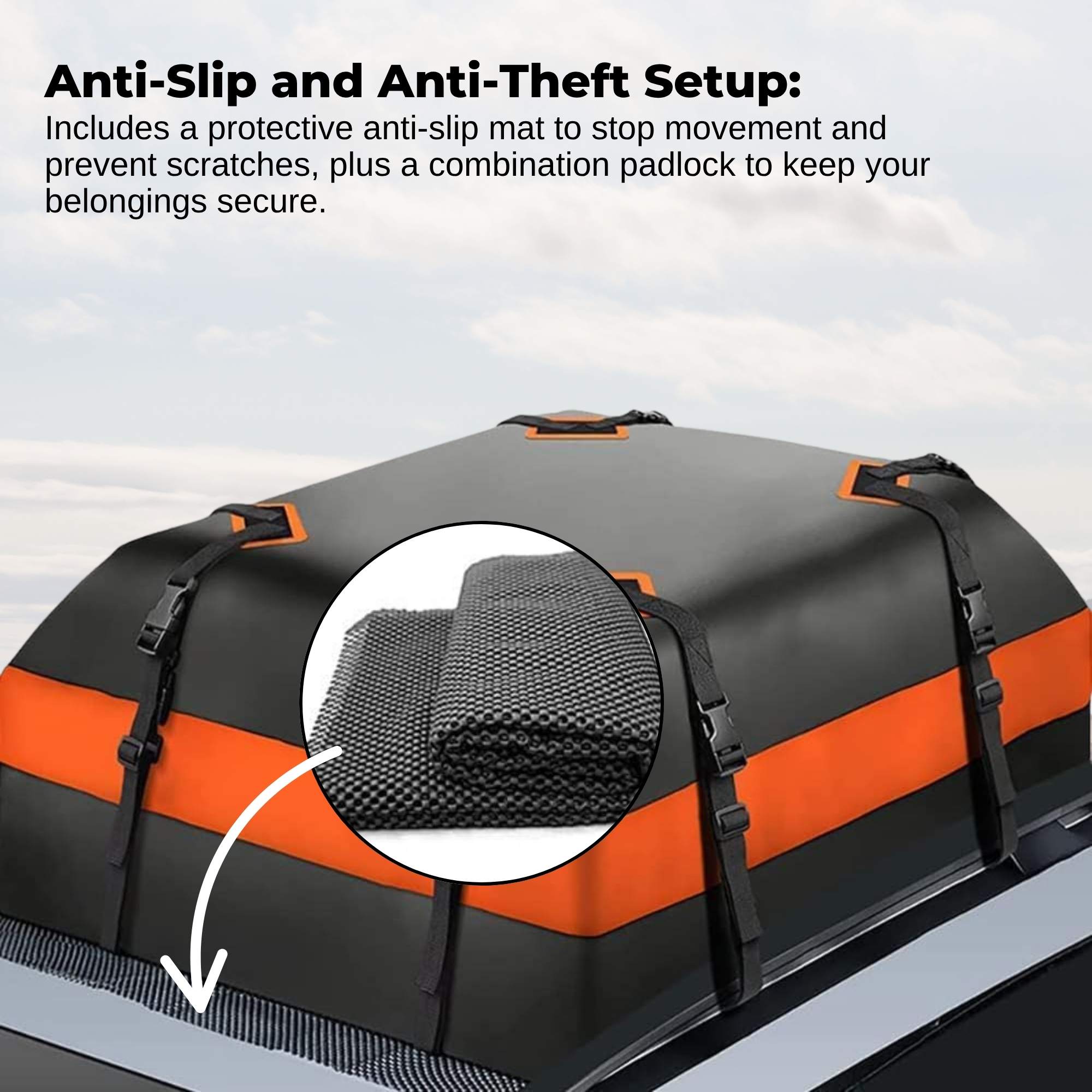 Social Hike 428L Car Rooftop Storage Carrier - Soft-Shell Waterproof Roof Bag β image 6