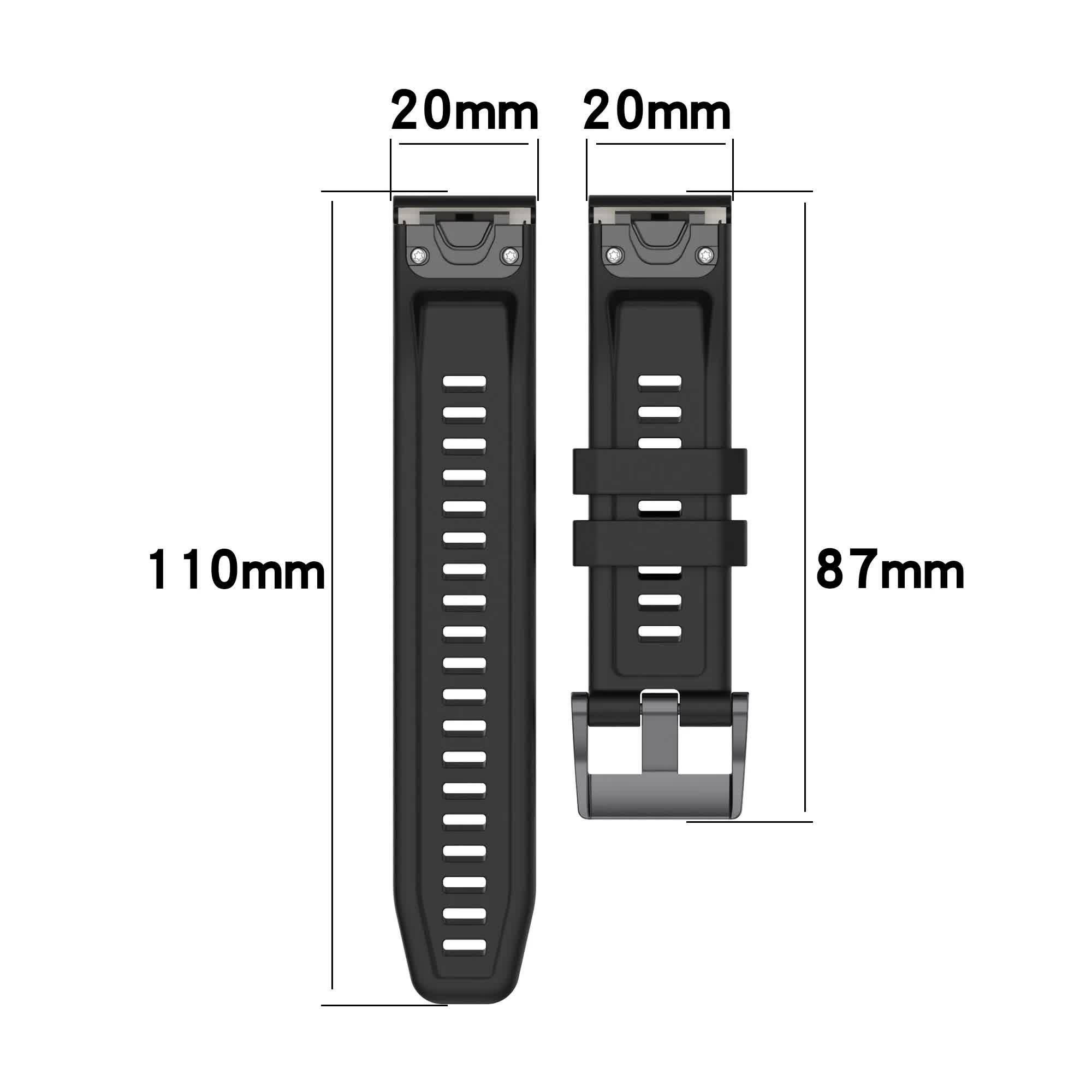Silicone Strap for Garmin Fenix 7X 7 7S 6X 6 Pro 6S 5 5X Plus Compatible with Descent mk2i mk3 Fenix 13 26mm 51mm โ image 6