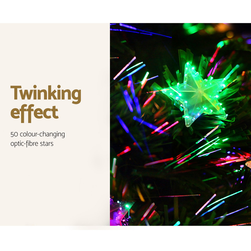 Jingle Jollys 2.1m Christmas Tree Optic Fibre LED Xmas tree Multi Colour โ image 5