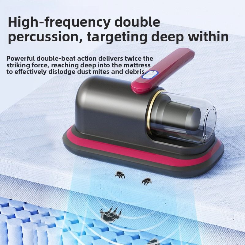 Home Handheld Dust Mite Vacuum Cleaner, High-Frequency Dual-Beating + UV Sterilization, Cordless Portable Dust Mite Remover for Mattresses and Sofas, Cordless — image 4