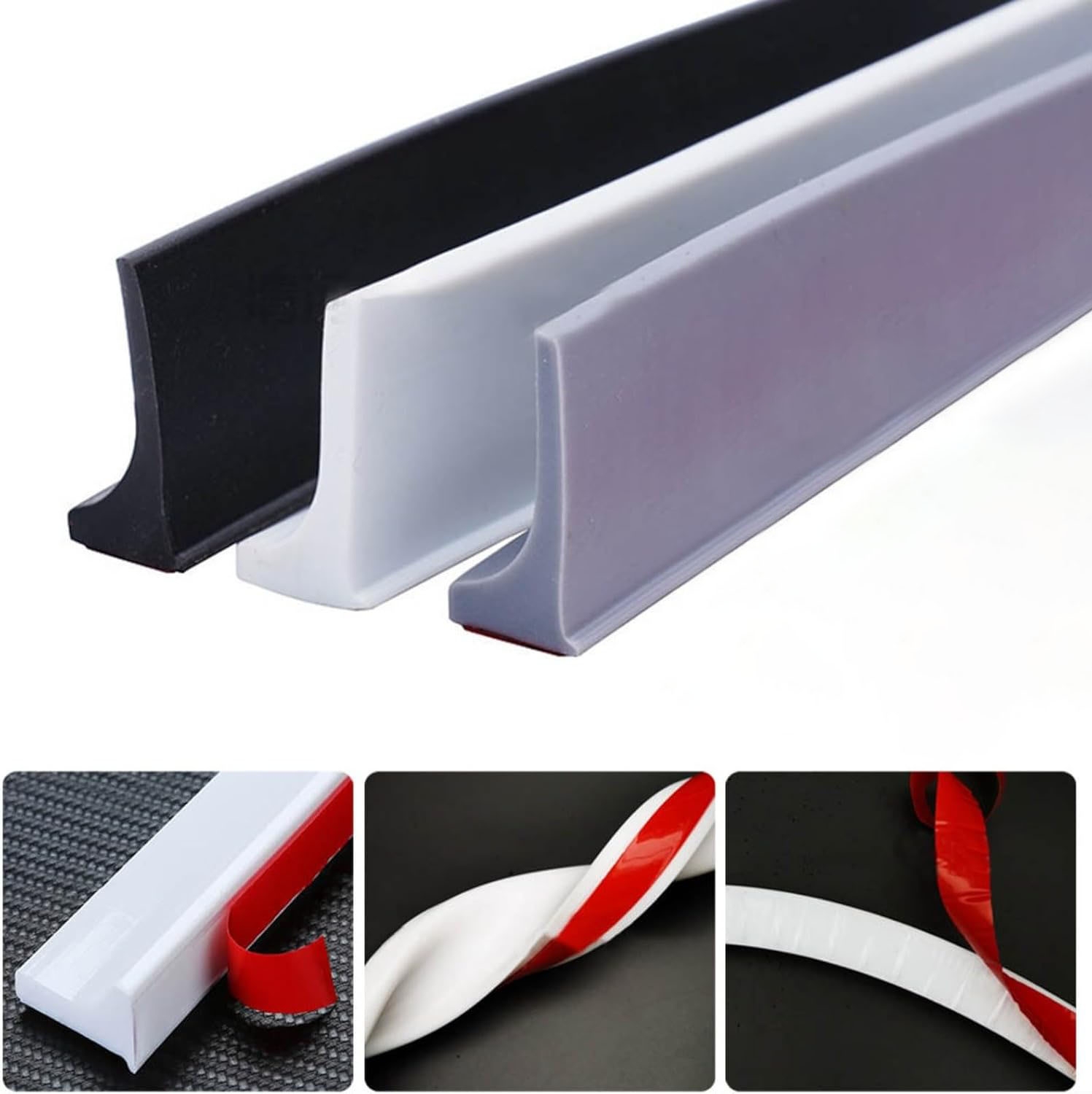 Shower Threshold / Water Barrier – Self-Adhesive Shower Strip – 2m Transparent — image 2