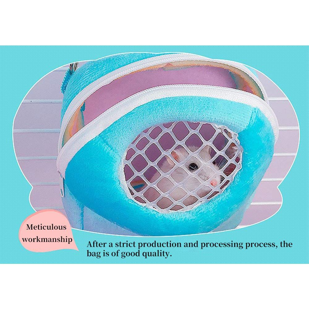 Pet Carrier Bag, Portable Outgoing Travel Handbags with Nylon Straps Small Pet Pouchfor Hamster Rat Hedgehog Rabbit (S, Blue) — image 3