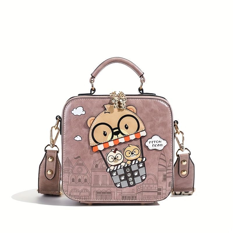 Cartoon Crossbody Bag Cute Handbag High-Quality Bag Australia Stylish Accessory - Brown - Size L — image 3